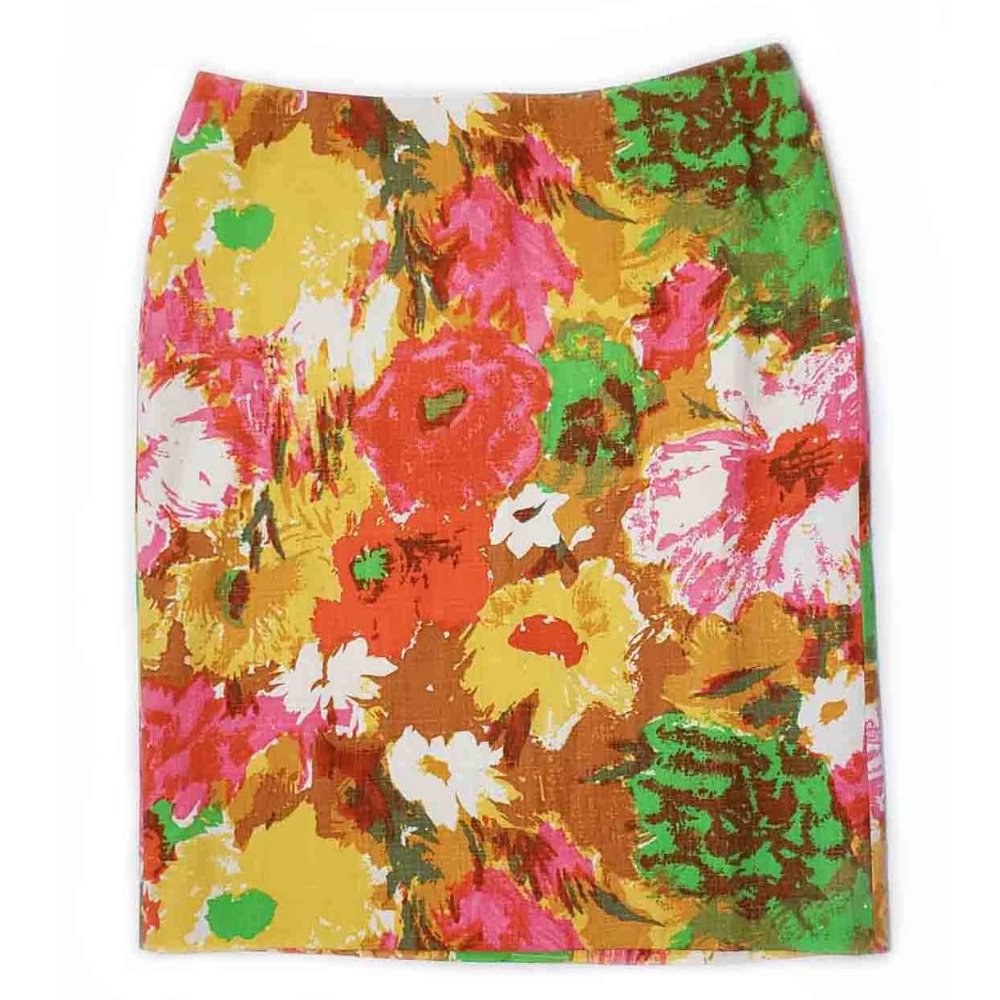 Talbots Floral Skirt Women's Size 6P Petite